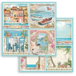 SUPER OFERTA **30%** Set de Scrapbooking Blue Dream Stamperia 30x30cm