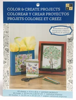 SUPER OFERTA **40%** Set de scrapbooking Color and Create Butterflies and Birds DCWV 15x20cm