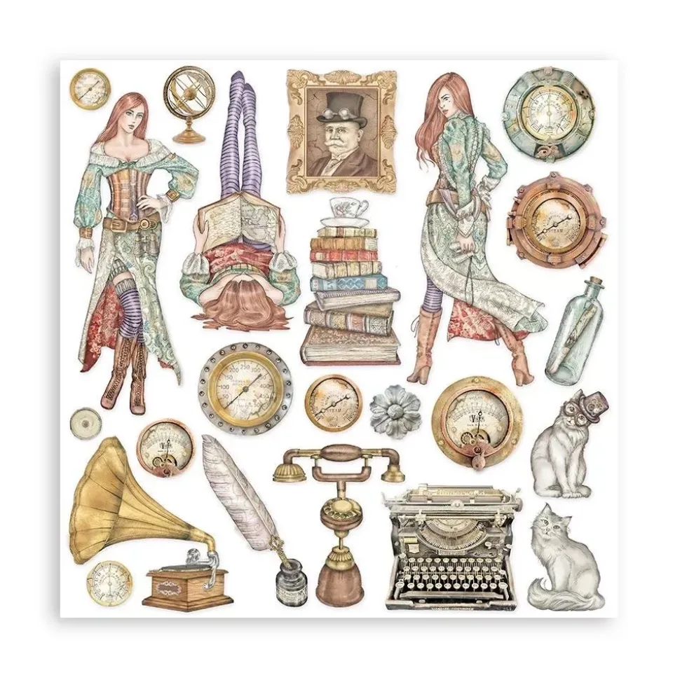 SUPER OFERTA **30%** Set de Scrapbooking Lady Vagabond Lifestyle Stamperia 15x15cm