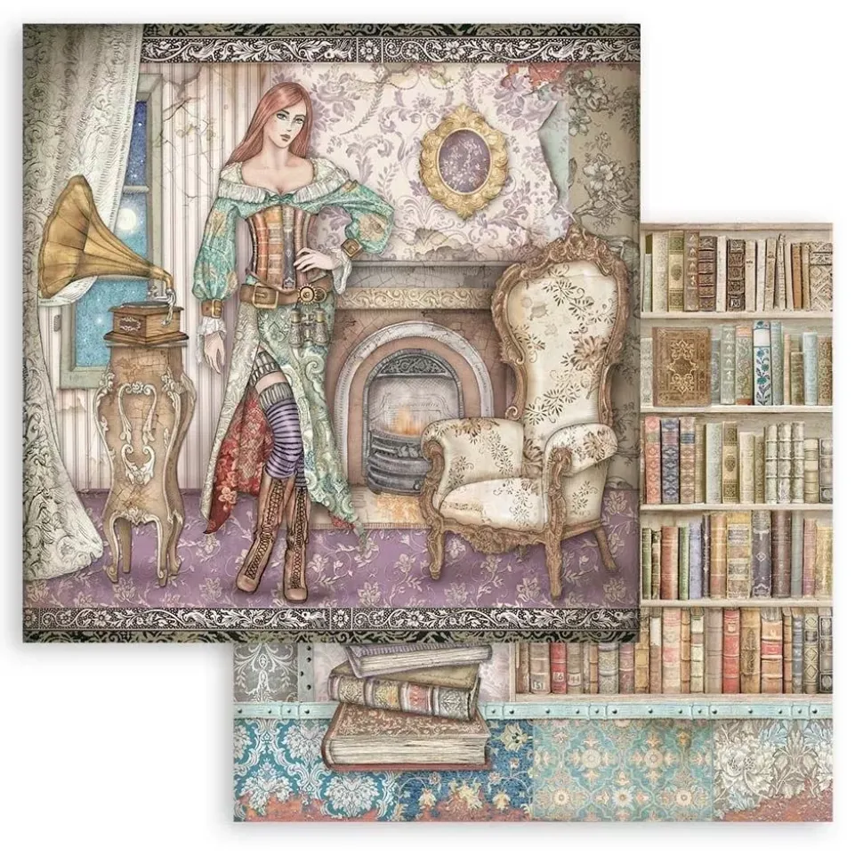 SUPER OFERTA **30%** Set de Scrapbooking Lady Vagabond Lifestyle Stamperia 15x15cm