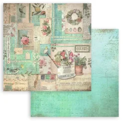 SUPER OFERTA **30%** Set de scrapbooking Garden Stamperia 20x20cm