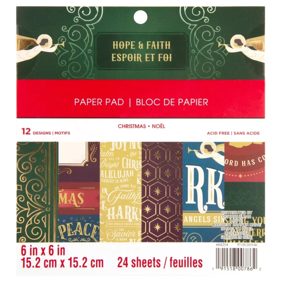 SUPER OFERTA **40%** Set de scrapbooking Hope and Faith Craft Smith 15x15cm