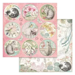 SUPER OFERTA **30%** Set de Scrapbooking Orchids & Cats Stamperia 30x30cm