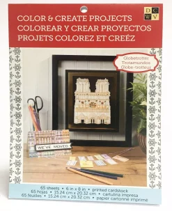 SUPER OFERTA **40%** Set de scrapbooking Color and Create Globetrotter DCWV 15x20cm