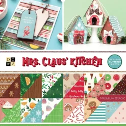 SUPER OFERTA **40%** Set de scrapbooking Mrs. Claus' Kitchen DCWV 30x30cm