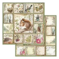SUPER OFERTA **30%** Set de scrapbooking Forest Stamperia 30x30cm