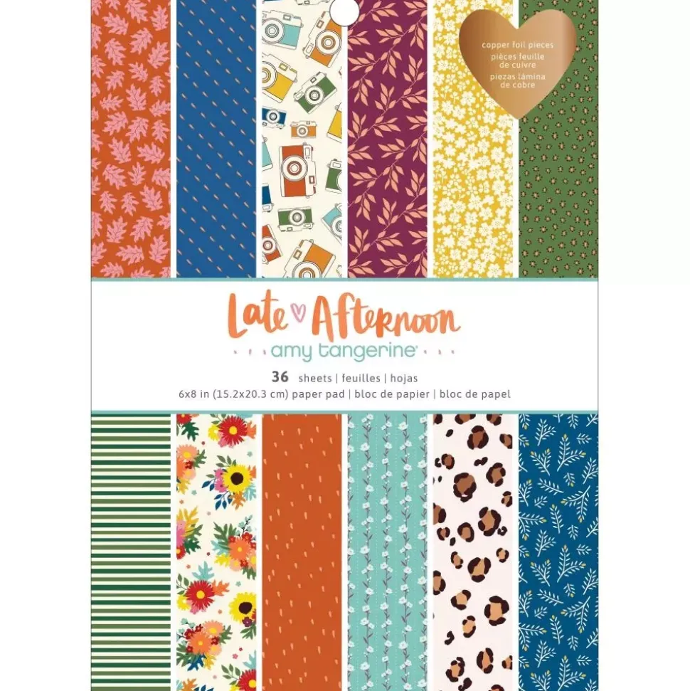 SUPER OFERTA **40%** Set de Scrapbooking Late Afternoon Amy Tangerine 15x20cm