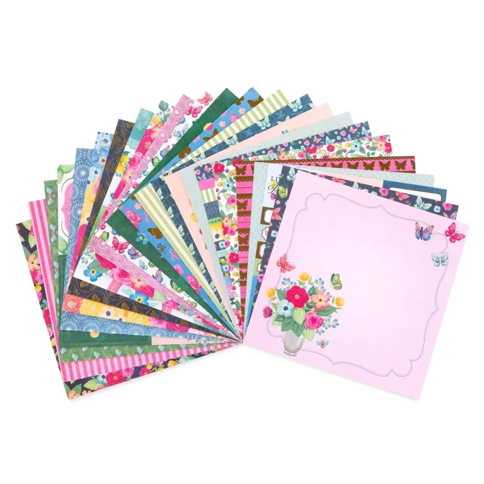 SUPER OFERTA **50%** Set de Scrapbooking Garden Charm Craft Smith 30x30cm