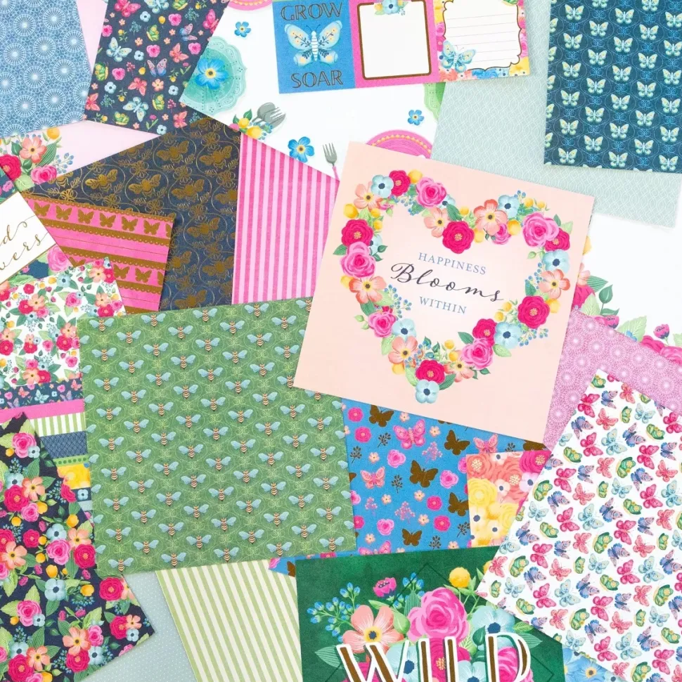 SUPER OFERTA **50%** Set de Scrapbooking Garden Charm Craft Smith 30x30cm