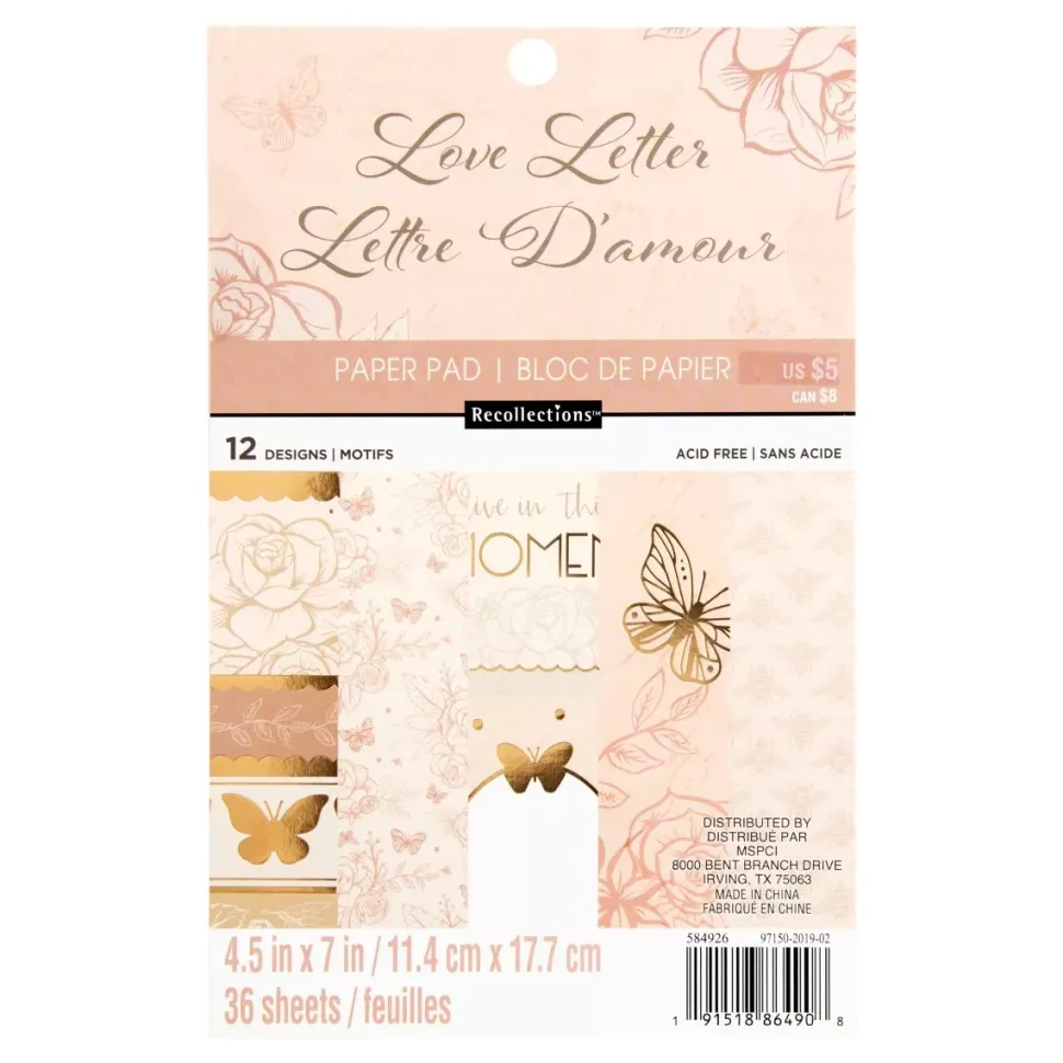 SUPER OFERTA **50%** Set de scrapbooking Love Letter Craft Smith 11x16cm