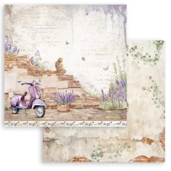 SUPER OFERTA **30%** Set de scrapbooking Lavender Stamperia 20x20cm