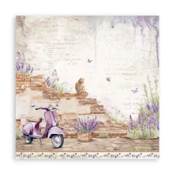 SUPER OFERTA **30%** Set de scrapbooking Lavender Stamperia 20x20cm