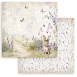 SUPER OFERTA **30%** Set de scrapbooking Lavender Stamperia 20x20cm