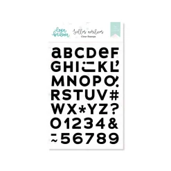 SUPER OFERTA **30%** Set de Sellos Acrílicos Alfabeto Up&Down #01 Lora Bailora