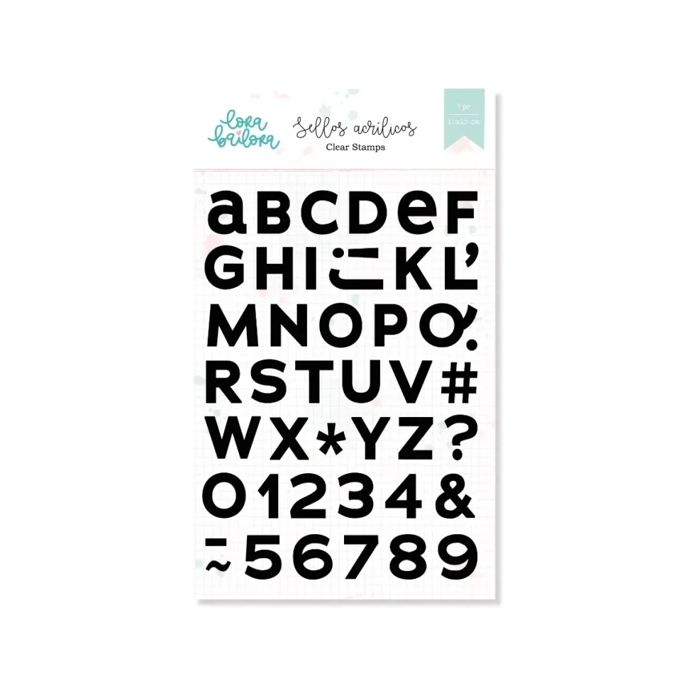 SUPER OFERTA **30%** Set de Sellos Acrílicos Alfabeto Up&Down #01 Lora Bailora