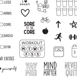 SUPER OFERTA **40%** Set de sellos transparentes Work It Carpe Diem