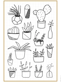 SUPER OFERTA **40%** Set de sellos Cactus y suculentas Inkbyjeng