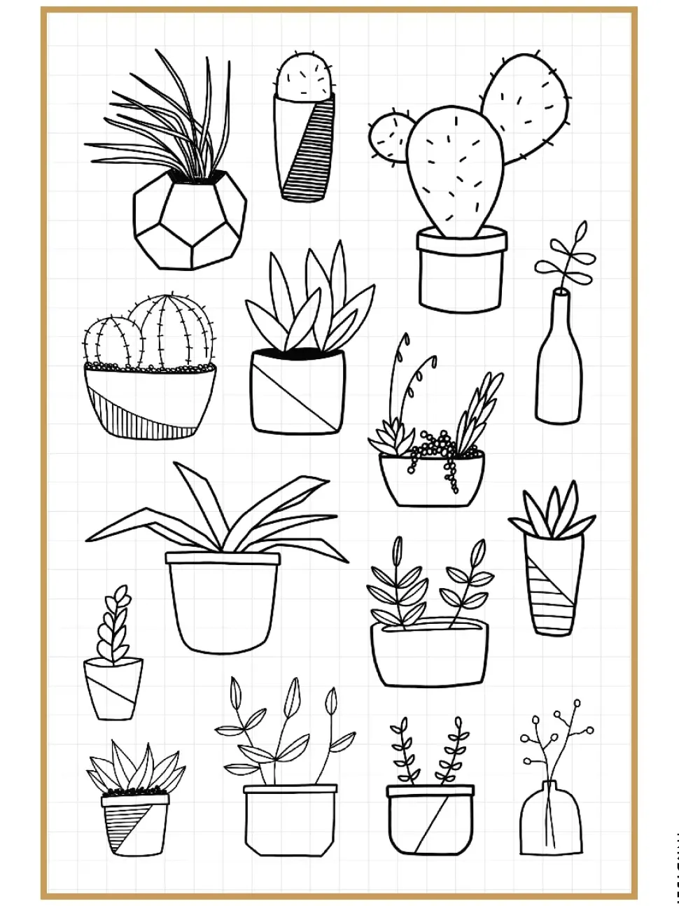 SUPER OFERTA **40%** Set de sellos Cactus y suculentas Inkbyjeng