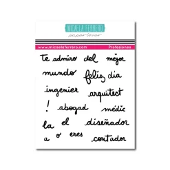 SUPER OFERTA **40%** Set de sellos Profesiones Micaela Ferrero