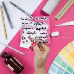 SUPER OFERTA **40%** Set de sellos Profesiones Micaela Ferrero