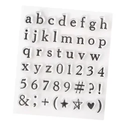 SUPER OFERTA **40%** Set de Sellos Transparentes Abecedario Gingham Garden Crate Paper