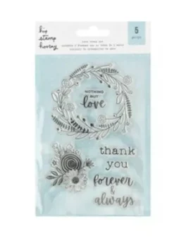SUPER OFERTA **40%** Set de Sellos Acrílicos Nothing But Love Hip Stamp Hooray American Crafts