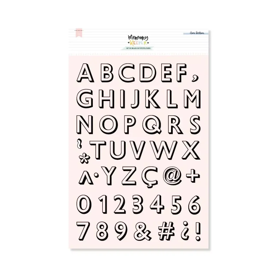 SUPER OFERTA **30%** Set de Sellos Acrílicos ABC Sombreado Memory Loquer Lora Bailora