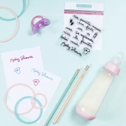 SUPER OFERTA **40%** Set de sellos Baby Shower Micaela Ferrero