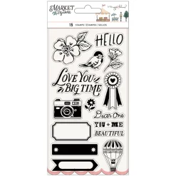 SUPER OFERTA **40%** Set de Sellos Transparentes Market Square Maggie Holmes