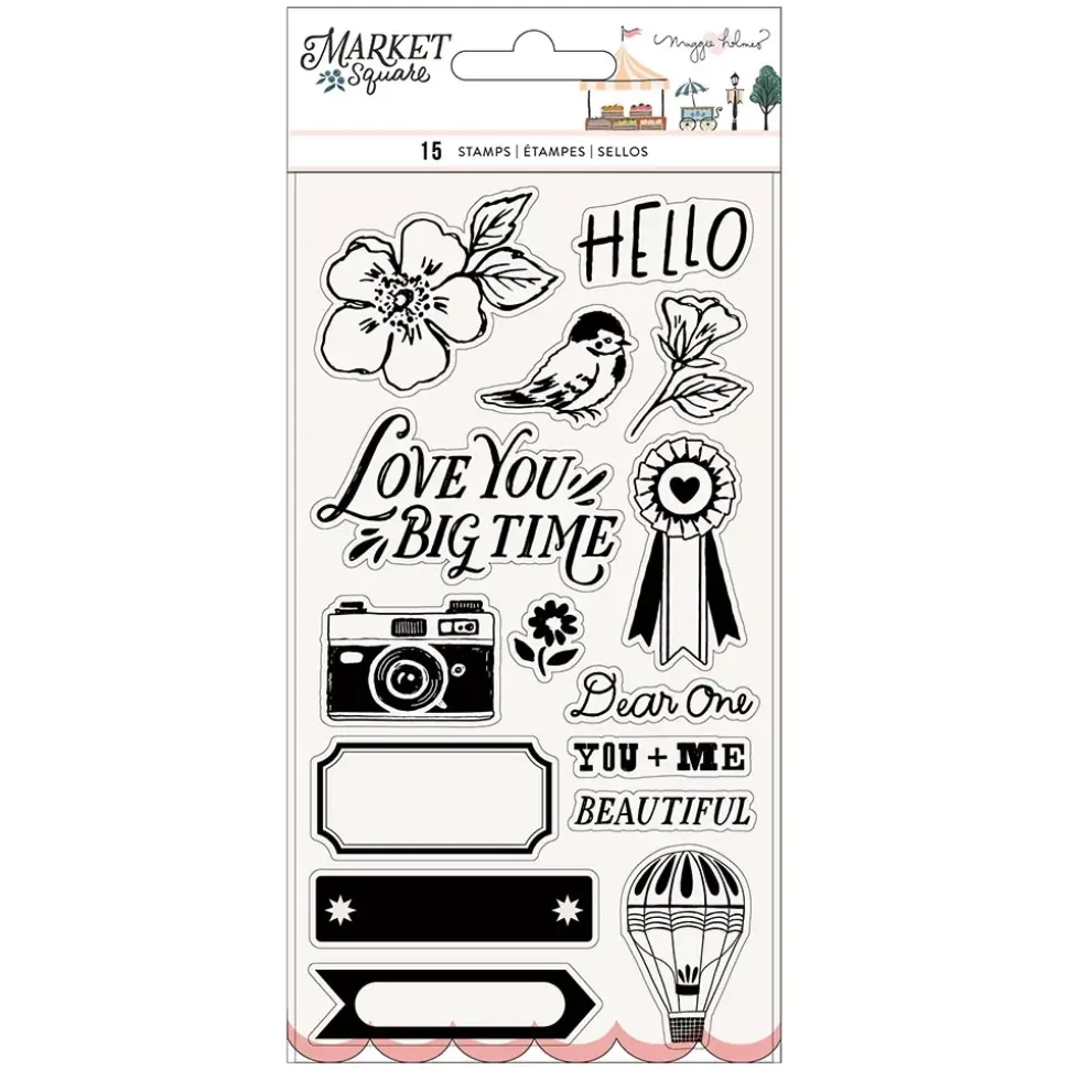SUPER OFERTA **40%** Set de Sellos Transparentes Market Square Maggie Holmes