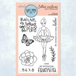 SUPER OFERTA **40%** Set de sellos acrílicos Mi Bailarina Sweet Möma