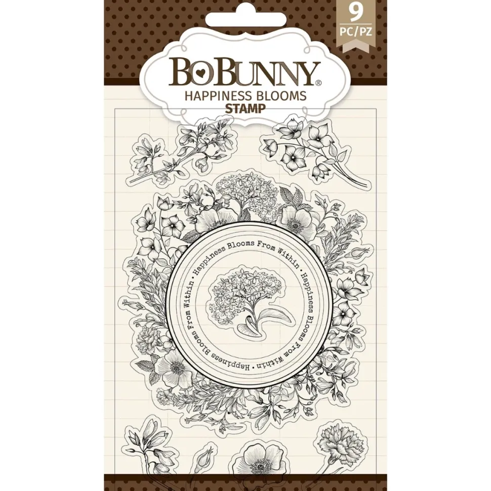 SUPER OFERTA **30%** Set de sellos transparentes Happiness BoBunny