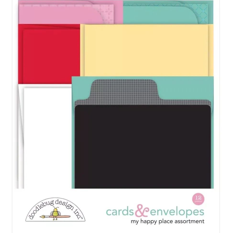 SUPER OFERTA **30%** Set de Sobres y Cartas My Happy Place Doodlebug
