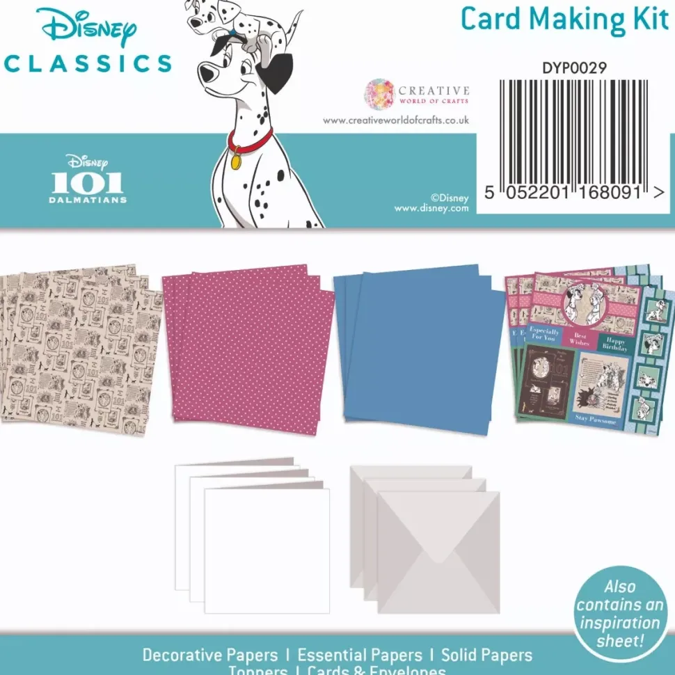 SUPER OFERTA **40%** Set Sobres y Cartas 101 Dálmatas Disney 15x15cm