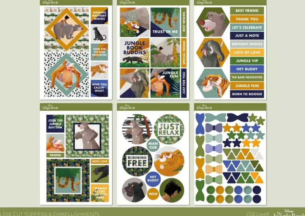 SUPER OFERTA **40%** Set Sobres y Cartas El Libro de la Selva Disney A4