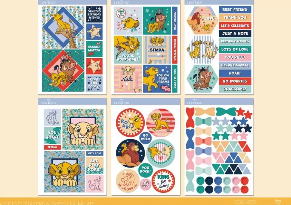 SUPER OFERTA **40%** Set Sobres y Cartas El Rey León Disney A4