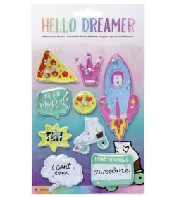 SUPER OFERTA **40%** Shaker Stickers Glitter Hello Dreamer AC
