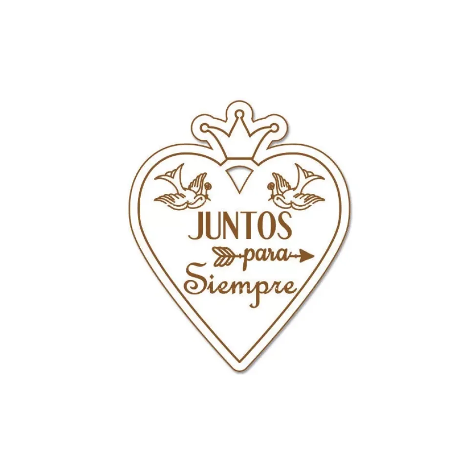 SUPER OFERTA **40%** Silueta Juntos para siempre de Tablero lacado Dayka