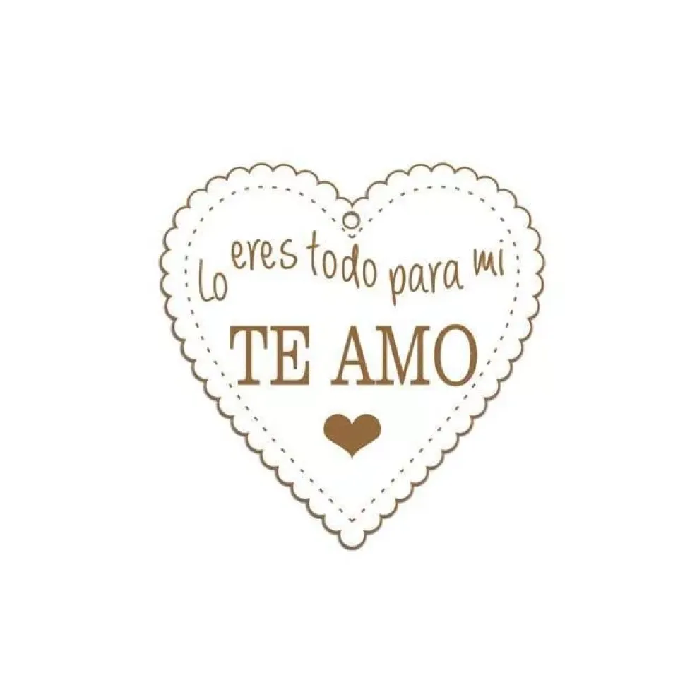 SUPER OFERTA **40%** Silueta Lo eres todo para mi de Tablero lacado Dayka