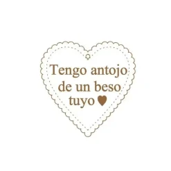 SUPER OFERTA **40%** Silueta Tengo antojo de un beso tuyo de Tablero lacado Dayka