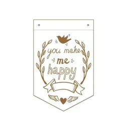 SUPER OFERTA **40%** Silueta You make me happy de Tablero lacado Dayka