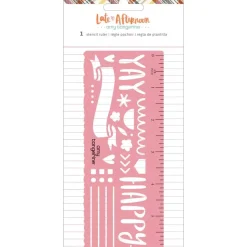 SUPER OFERTA **40%** Stencil Regla Metal Late Afternoon Amy Tangerine