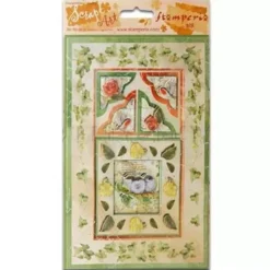 SUPER OFERTA **50%** Stickers en 3D Marco Flores y Pájaros Stamperia