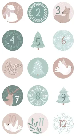 SUPER OFERTA **40%** Stickers Números Let it Snow Artemio