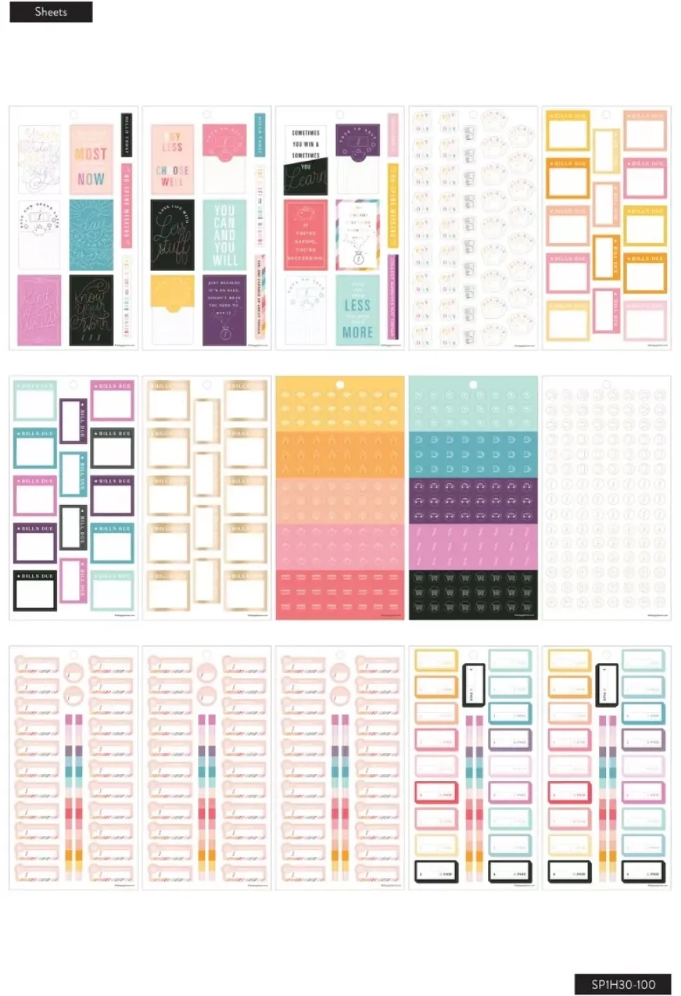 SUPER OFERTA **40%** Super Pack de Stickers Save Now Spend Later Happy Planner