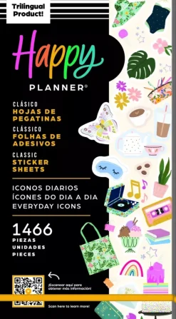SUPER OFERTA **40%** Super Pack Stickers Everyday Icons Classic Happy Planner