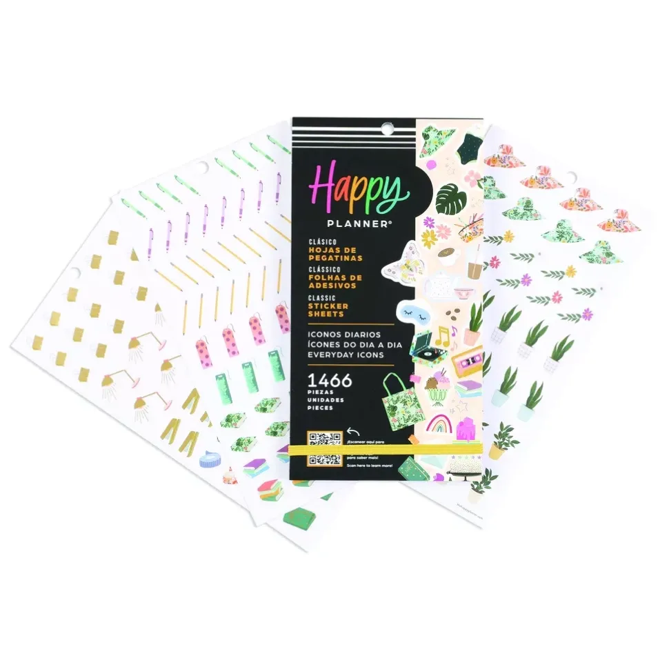 SUPER OFERTA **40%** Super Pack Stickers Everyday Icons Classic Happy Planner