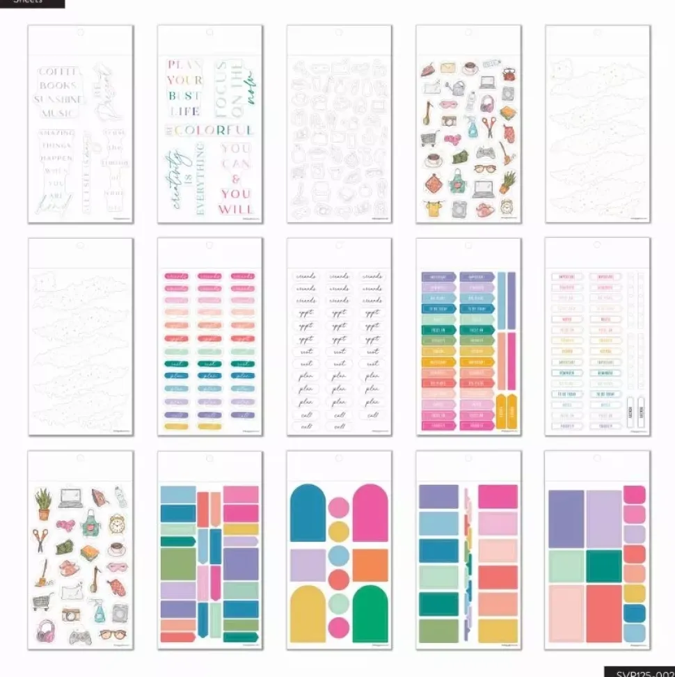 SUPER OFERTA **40%** Super Pack Stickers Bright Essentials Happy Planner