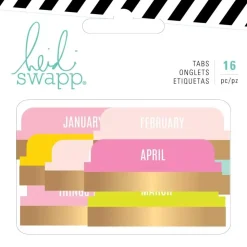 SUPER OFERTA **40%** Tabs mensuales Color Fresh Heidi Swapp