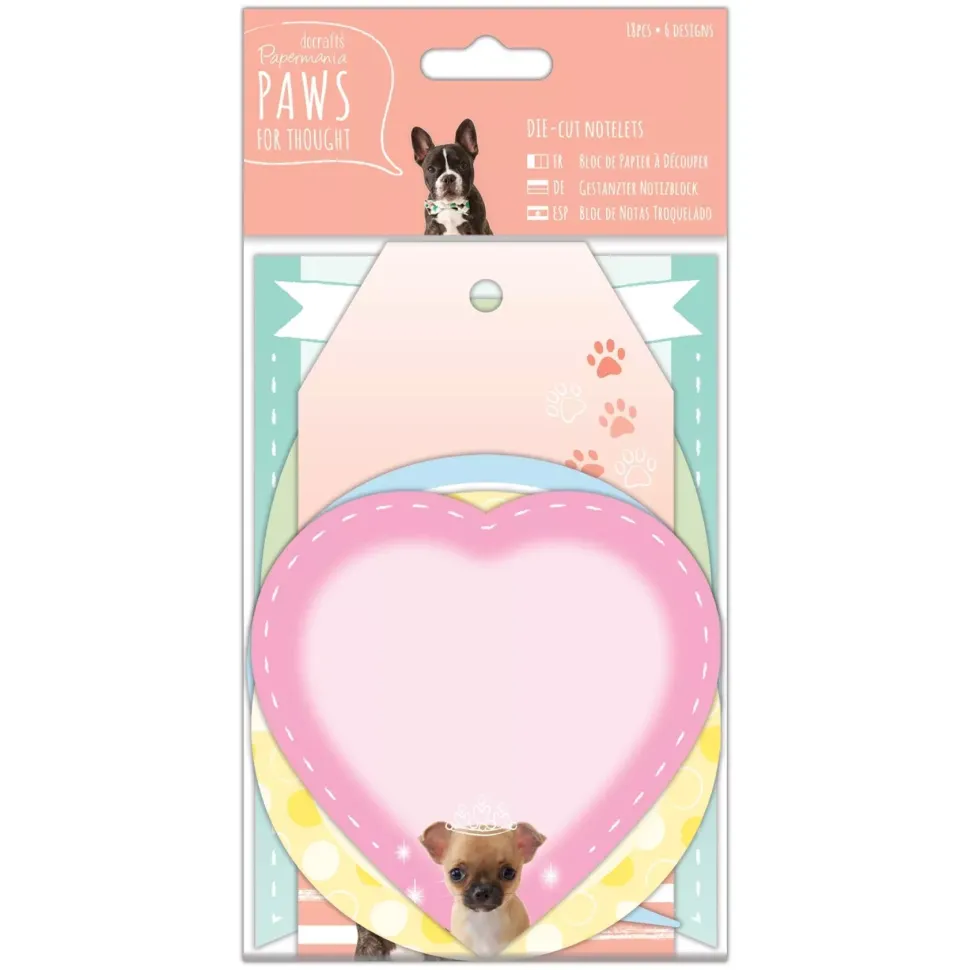 SUPER OFERTA **40%** Tarjetitas troqueladas Paws for Thought Docrafts